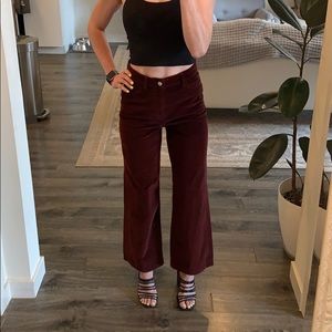 Cropped wide leg corduroy culottes!